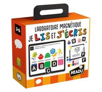 Headu - Laboratorio Magnético Leo Y Escribo - Leer Y Escribir con Letras Y Temas Precortados | Juego Educativo 3 4 5 6 Años, Juego para Aprender a Leer y Escribir, Regalo Niños