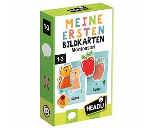 Headu-Mis primeras Cartas de Montessori Juego Educativo, Color Verde (DE23264)