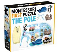 Headu- Montessori My First Puzzle The Pole Animal, Multicolor, Large (MU24711)