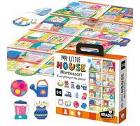 Headu- Montessori My Little House Juego Infantil Educativo Desarrollo Conocimiento del Entorno, Multicolor (IT20836) , color, modelo surtido