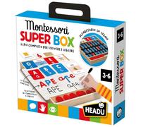 HEADU - Montessori Super Box - El más Completo para Aprender a Escribir y Leer | Juego Montessori para niños de 3 a 6 años, Escritorio de Madera, 96 Letras móviles, Kit para Aprender el Alfabeto