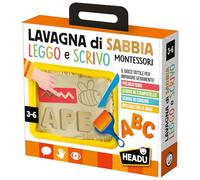 Headu Pizarra de Arena Leo Y Escribo Montessori El Juego Táctil para Aprender Verdaderamente It22403 Juego Educativo para Niños 3-6 Años Made in Italy