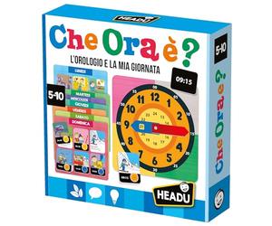 Headu Qué Ahora Es Nueva Version El Reloj y Mi Día It57588 Juego Educativo para Niños 5-10 Años Made in Italy
