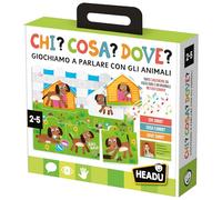 HEADU - Quién Qué Donde - ¡Jugamos Hablar Con Animales! | Juegos Educativos 2 3 4 5 Años, Desarrollo de Lenguaje Niños, Juego Didáctico, Juegos de Mesa Niños, Regalo Niña, Regalo Niño