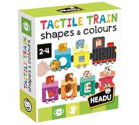 HEADU - Shapes & Colors Tactile Train - Original sistema de aprendizaje trifásico | Tren sensorial para aprender formas y colores, juego educativo para niños de 2 a 4 años, regalo de Navidad Pascua