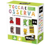Headu Toque & Observe Montessori A Cada Animal Su Manto It55010 Juego Educativo para Niños 2-4 Años Made in Italy