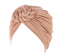 Headwear - Gorro para mujer, trenzas étnicas, turbante étnico, diadema para la cabeza, gorro de torsión, gorro de adivino, retro, vintage, tejido de crepé, bandana árabe, festival árabe, O Khaki