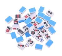 HEAGER Soporte para tubo de ensayo, juego Mahjong para dormitorio, mano pequeña, portátil, para viajes al aire libre, entretenimiento, juego familiar (azul)