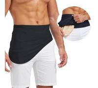 Heagimed Cinturón De Ostomía Negro, Faja De Colostomía, Funda Para Bolsa De Ostomía, Bolsillo interior para bolsa de ostomia para deporte y natación, Suministros De Ostomía, Talla M (31"-35")
