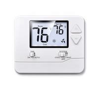 Heagstat 1 termostato no programable de calor y 1 frío para sistema | Funcionamiento manual frío/calor, fuente grande, con terminales estándar RH, RC, W, Y, G, C
