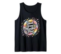 Heal Grow Manifest Flow Spiritual Wellness Mindset - Camiseta sin Mangas