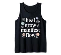 Heal Grow Manifest Flow Spiritual Wellness Mindset - Camiseta sin Mangas