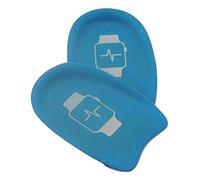 Heal me - Plantilla de gel de silicona para el dolor de talón, tendinitis de Aquiles, fascitis plantar, aumento de altura; comodidad (Reino Unido pequeño, 10 cm x 7,2 cm), Blue, UK small 10cm x7.2cm