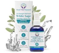 Heal the Masse s White Sage Spray: White Sage Smudge Spray for Clearing and Protection - Smokeless Liquid Smudging Spray Infused with Quartz Crystals - Negative Energy Cleansing Mist - 4 Fluid Ounces