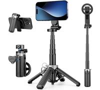 HealAge Trípode magnético para teléfono, trípode para selfie con control remoto inalámbrico y trípodes ligeros para iPhone, compatible con iPhone/Android