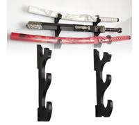 Healand Soporte de Estante de Katana de 3 Capas, Soporte de Madera para Katana Japonesa Real, Almacenamiento de Sable samurái, Organizador de exhibición de Cuchillos.,3 Layers