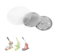 HEALBYBLE 100 Uds. Pin de Insignia en Blanco, Piezas for Hacer Botones, Suministros Material, 32mm, 37mm, 44mm, fabricación DIY, Materiales, Accesorios(58mm)