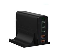 HEALBYBLE el Cargador 5 de 245W USB C vira al Adaptador de Carga rápido de la estación de Carga 140W PD3.1/PPS/QC4+/QC3.0 del Paladio de GAN(with Cable)