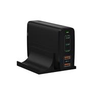 HEALBYBLE el Cargador 5 de 245W USB C vira al Adaptador de Carga rápido de la estación de Carga 140W PD3.1/PPS/QC4+/QC3.0 del Paladio de GAN(2pin and Cable)