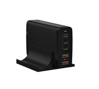 HEALBYBLE el Cargador 5 de 245W USB C vira al Adaptador de Carga rápido de la estación de Carga 140W PD3.1/PPS/QC4+/QC3.0 del Paladio de GAN(3pin and Cable)
