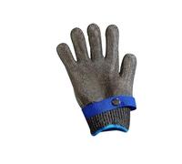 HEALBYBLE Guantes de acero inoxidable resistentes a cortes (1 unidad), nivel 5, HPPE, seguridad laboral, malla metálica, guantes cocina anticorte for carniceros,Más duradero(S-22cm)