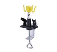 HEALBYBLE Kit de soporte profesional for aerógrafo con abrazadera, 4 soportes for pistola pulverizadora, estación mesa for, juego inclinación giratoria 360 grados,Recubrimiento uniforme(Style 1)