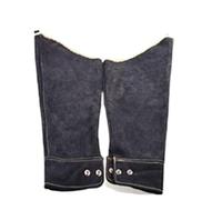 HEALBYBLE Manga de brazo soldador profesional 60 cm piel vacuno serraje, protección for soldadura, resistente al fuego, vestimenta de seguridad(Beige)