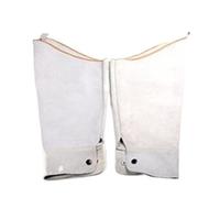 HEALBYBLE Manga de brazo soldador profesional 60 cm piel vacuno serraje, protección for soldadura, resistente al fuego, vestimenta de seguridad(Bianco)