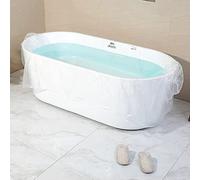 Healcity Paquete de 10 Fundas Desechables para Tina, Bolsa de plástico Grande para bañeras de salón, hogar y Hotel (90 x 47 Pulgadas)