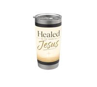 Healed in The Name of Jesus - Cross at Sunrise Vaso térmico de acero inoxidable de doble pared