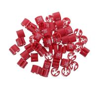 HEALEEP 100 Unidades Marcadores para Perchas de Ropa de Plástico Rojo Instalación Fácil y Visibilidad Clara de Precio para Organización de Prendas en Tiendas y Percheros