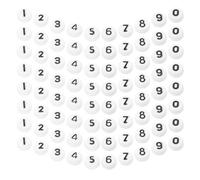 HEALEEP 1000 Piezas Cuentas digitales acrílicas Número de cuentas guirnalda de cuentas DIY pulsera haciendo cuentas numérico Cuentas espaciadoras numéricas clave cadenas de Acrílico blanco