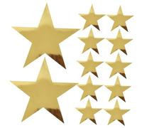 HEALEEP 12 Piezas de Decoraciones Colgantes Estrellas de Papel Dorado para Bodas, Fiestas y Cumpleaños, Adornos Brillantes para Decoración de Fondo y Eventos Festivos