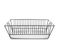 HEALEEP 1juego Escurreplatos de Acero Inoxidable con Bandeja de Drenaje Estante Multiusos para Cocina y Baño Soporte Vertical para Platos y Utensilios Diseño Compacto y Resistente Negro
