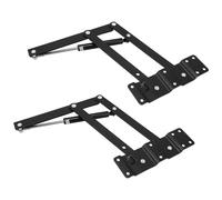 HEALEEP 2 Bisagras de Elevación Resorte Soporte Multifuncional Amortiguación para Mesa Plegable, Herrajes de Hierro Negro Pack de 2 Piezas para