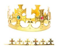 HEALEEP 2 Coronas Doradas: Coronas Reales Con Joyas Para Reyes Y Reinas De Halloween Accesorios Para Disfraz De Príncipe Para Fiesta De Cumpleaños