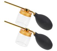 HEALEEP 2 Piezas Botella de Spray para Aumento de Cabello Recargable con Dispensación Precisa, Material de Silicona y Vidrio, Adecuado para Uso Personal Hogar