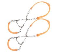 HEALEEP 2 Piezas Crampones Antideslizantes para Calzado de Invierno de Cadenas para Hacer Senderismo y Equipamiento de Seguridad para Hombres y Mujeres Portátiles y para Actividades al