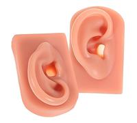 HEALEEP 2 piezas Modelo de Oreja de Silicona para Práctica de Piercing Alta Simulación Material Reutilizable para Formación de Profesionales Salud