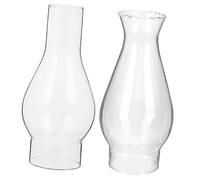 HEALEEP 2 piezas Pantalla para Lámpara de Aceite Vintage Resistente al Viento para Lámparas de Queroseno Dimensiones Material de Premium para la Luz Velas y de Queroseno