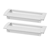 HEALEEP 2 Tiradores de Gabinete Empotrados Ocultos para Puertas Correderas, Manijas de Aleación de Aluminio Mate, Diseño Invisible y Duradero para Muebles Interiores y Armarios