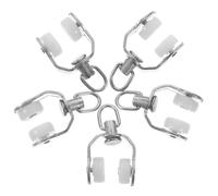 HEALEEP 20 Piezas Accesorios para Riel de Cortina Rodillos de Riel para Cortinas Poleas para Compatibles Rieles Rectos y Curvos Deslizadores Silenciosos para Ventanas y Puertas