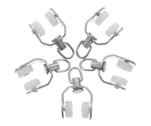 HEALEEP 20 Piezas Accesorios para Riel de Cortina Rodillos de Riel para Cortinas Poleas para Compatibles Rieles Rectos y Curvos Deslizadores Silenciosos para Ventanas y Puertas
