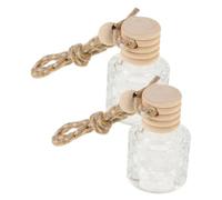HEALEEP 2piezas Ambientadores Coche Colgantes Unidades Difusores Aromaterapia De Vidrio Recargables Para Fragancias Botellas Vacías Para Perfume Automoción y Hogar Colgantes Decorativos Pa