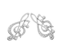HEALEEP 2Piezas Broches Musicales de Perlas para Mujer de Alfileres de Notas Musicales Joyería Creativa para Ropa para Elegantes y Casual