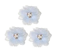 HEALEEP 3 Piezas Barrettes de Flores para Niñas Juego de Clips de Pelo con Perlas Accesorios de Cabello para Ocasiones Especiales y