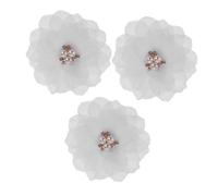 HEALEEP 3 Piezas Horquillas de Flores para Niñas de Clips Decorativos con Perlas Accesorios para Cumpleaños y Fiestas Pinzas para Pelo Elegantes y Llamativas