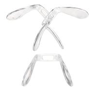 HEALEEP 4 Almohadillas Nasales para Gafas Transparentes, Antideslizantes, de Plástico Resistente, Tipo U en Forma de Herradura, Tamaño 6x2 Mm, Repuesto para Montura de Gafas, Uso Cómodo