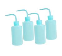 HEALEEP 4 piezas Botellas de Spray Reutilizables para Limpieza de Pestañas Pack de Botellas de Squeeze con Boquilla Curvada para Riego de y Almacenamiento de Salsas
