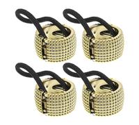 HEALEEP 4 Piezas de Coleteros Elásticos Pelo en Color Dorado, Accesorios para Cabello Diseño de Cuentas, Alta Elasticidad, Ideales para Cabello Fino y Grueso, Soporte para Coleta